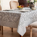 Midsummer Breeze French Country Gray Floral Tablecloth Rectangle