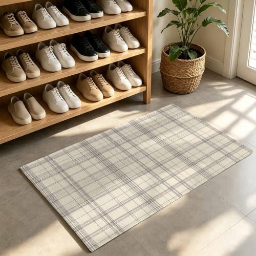 Check Plaid Door Mat Indoor Welcome Mats Front Door Mat Outside