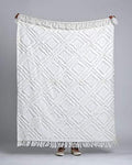 Fab Habitat 100% Cotton Fringe Large Throw Blanket with Tassels