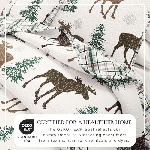 Great Bay Home Lodge Quilt Set - 2-Piece Twin/Twin XL Size Rustic