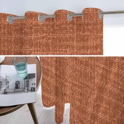 Solid Color Brown Sheer Curtains for Living Room 96 inch Length 2