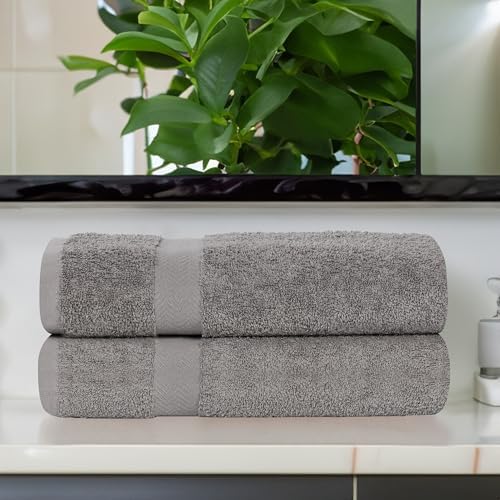 SUPERIOR 2-Piece Cotton Bath Sheet Set, Large Towels for Body, Quick