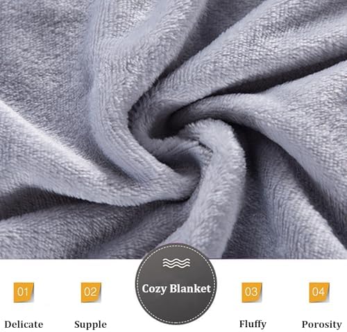 Solid Flannel Fleece Blanket,Plush Throw Fuzzy Lightweight Microfiber