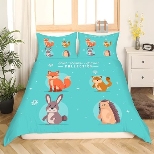 Gray Rabbit Duvet Cover Set HedgehogBedding 3D Printed - 100%