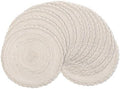 SHACOS 15 inch Round Braided Placemats Set of 12 for Dining Table
