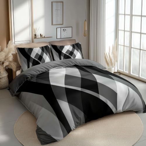 Queen Duvet Cover Set Grey, Duvet Cover Set Microfiber, Zipper