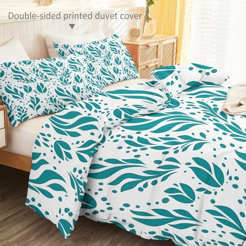 Duvet Cover Queen Size - Reversible Sage Green Duvet Cover Set with