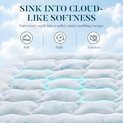 Queen Size Mattress Topper, Memory Foam Mattress Cover Protector