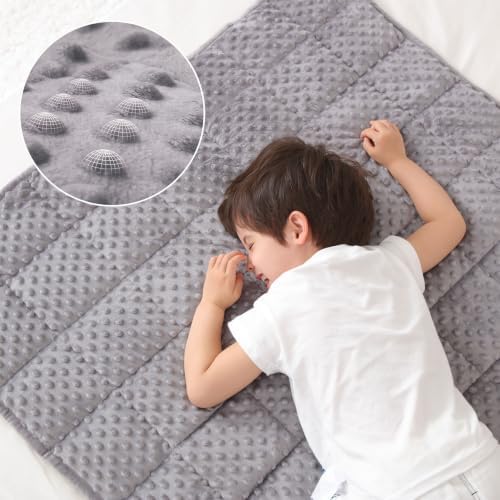 Huloo Sleep Kids Weighted Blanket Twin 5lbs (36"×48",Gray) Breathable