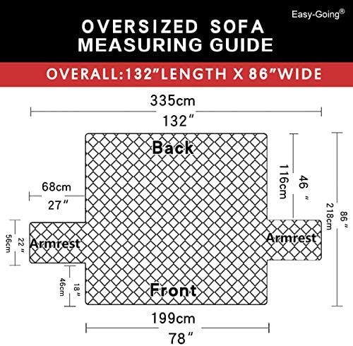 Easy-Going Reversible Sofa Cover, X-Large, Gray/Light Gray