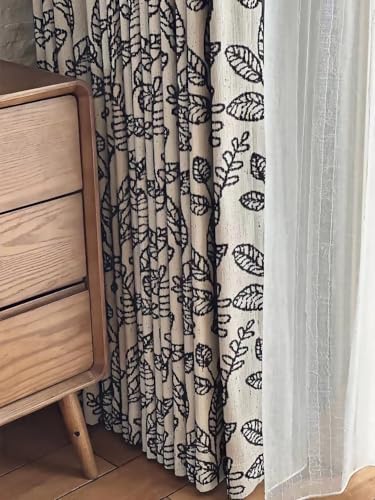 White Cream Linen Textured Curtains 96 inches Long for Living Room 1