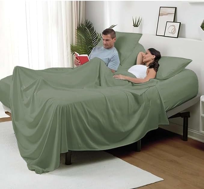 Silentnight Top Split California King Sheets for Adjustable Bed - 100%