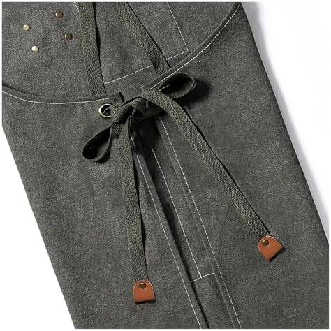 Apron Canvas Kitchen Aprons For Woman Men Chef Work For Restaurant Bar