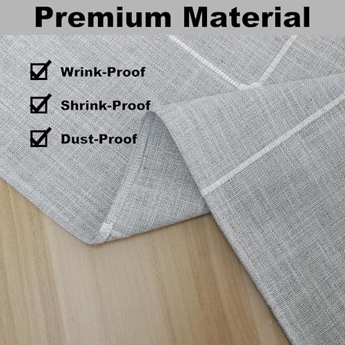 Gernaice Plaid Square Tablecloth Checkered Table Cloth 70" x 70" Grey