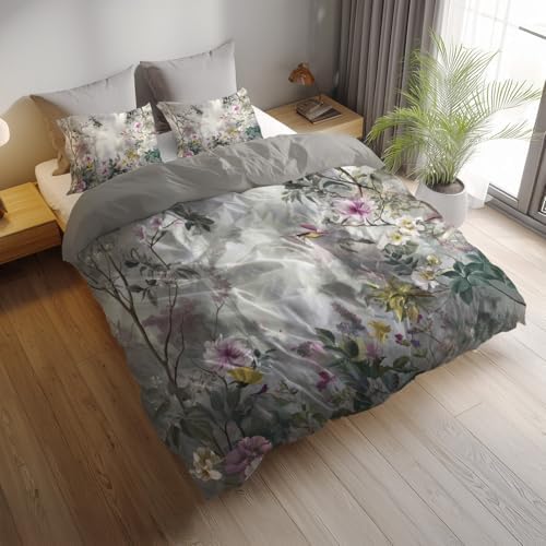 Super Soft Duvet Cover Set Microfiber Quilt Cover Ink Painting Plants