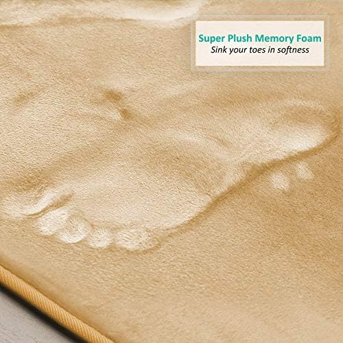 Clara Clark 2 Piece Bathroom Rug Set - Memory Foam, Bath Mat Set