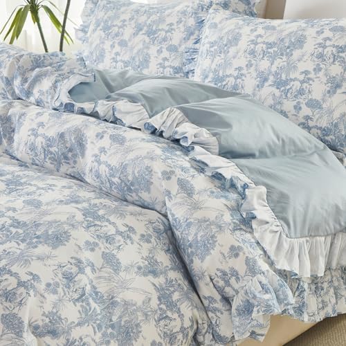 Brandream French Country Toile Duvet Cover Set Queen Size for Girl