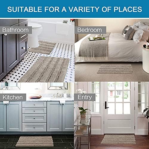 H.VERSAILTEX Bathroom Rugs Bath Rug Set 2 Piece Bathroom Contour Rug