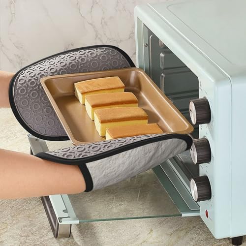 Subtle Beige Canvas Texture Silicone Pot Holders,2pcs, Heat Resistant