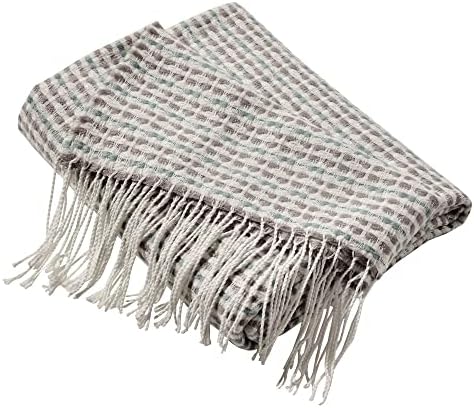 ESCA Cream Beige Knitted Throw Blanket Lightweight Blanket Throw for