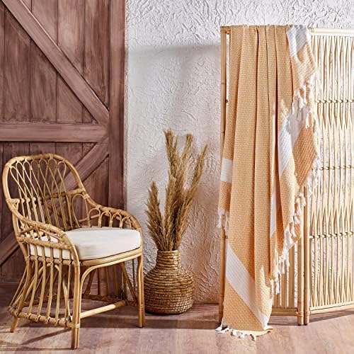 Blanket, Vintage Boho Rustic 100% Cotton Super Soft 88"x90"