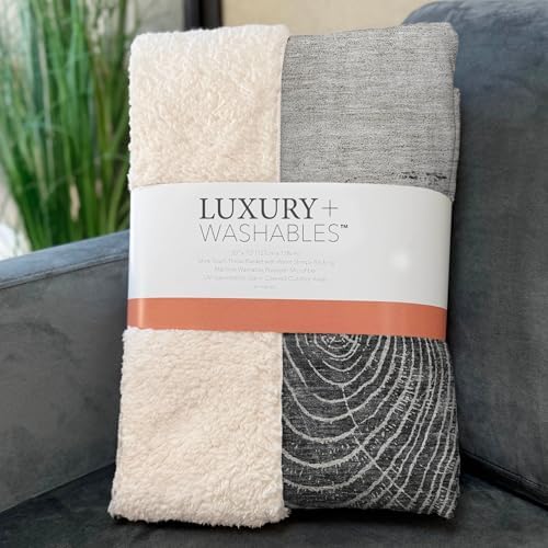 Addison Rugs ASB713 Taupe 50" x 70" Oversized Sherpa Throw Blanket