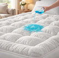 Waterproof Mattress Topper Queen - Extra Thick Breathable Bamboo