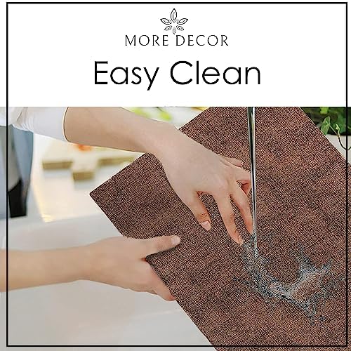 More Décor Faux Leather Placemats Set of 6 for Dining Table