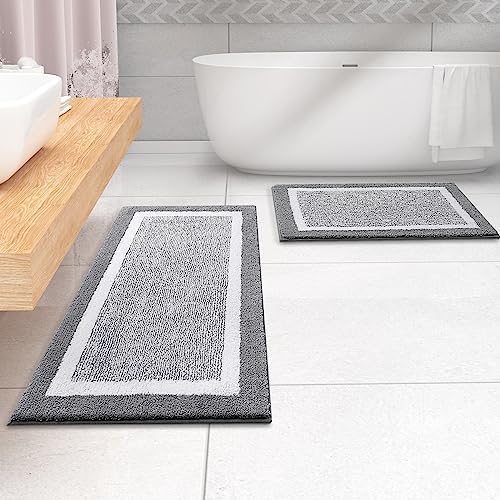 OLANLY Bathroom Runner Rugs 59x24, Extra Long Bath Mats for Bathroom