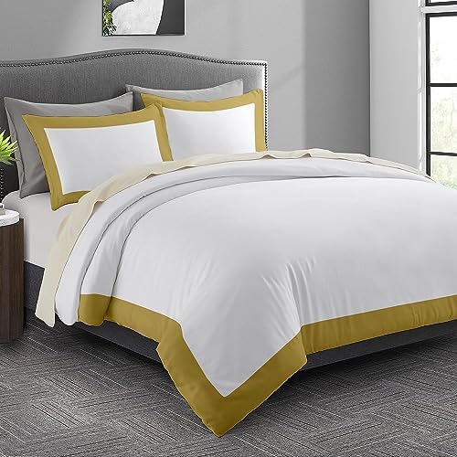 SLEEP-NEST Dual Tone Duvet Cover Set Super King 108"x98" Long Staple
