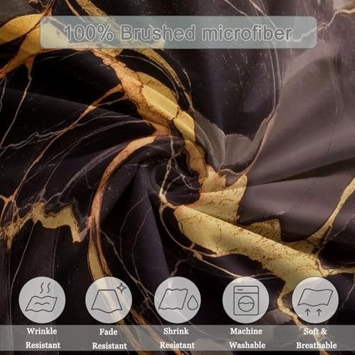 Dark Gray Print Duvet Cover, Abstract Stone Texture Pattern Soft