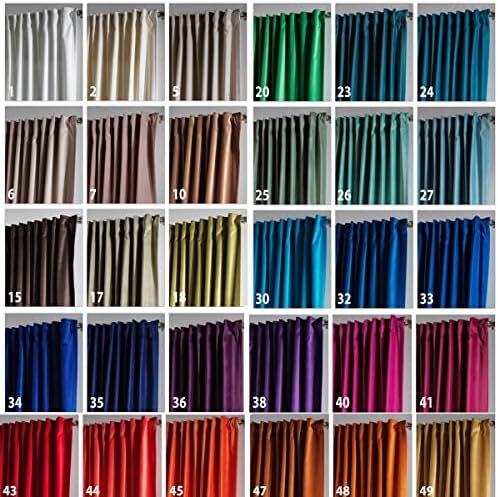 Solid Luxury Matte Velvet Soft Curtains Set of 2 Panels Hanging Back