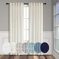 Natural Linen Extra Long Curtains 9 FT for Living Room 2 Panel Sets