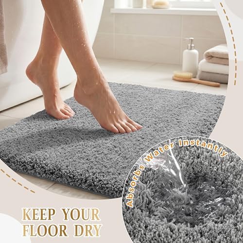 Yimobra Bathroom Runner Rug Non Slip Washable 60x24, Fluffy Bath Mat