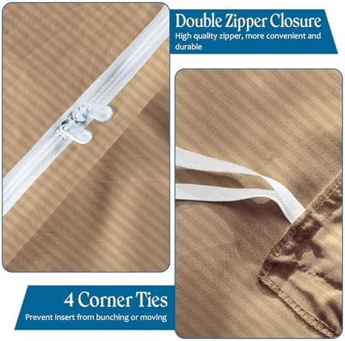 Giza Cotton 3-Sided Zipper Closure 3 PC Duvet Cover Set - Hotel