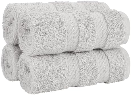 American Soft Linen 100% Cotton Luxury Turkish Towels, 4 PC Washcloth