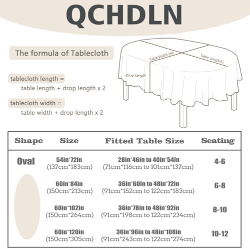 60"X102" Modern Oval Tablecloth for Oval Table, Geometric Water