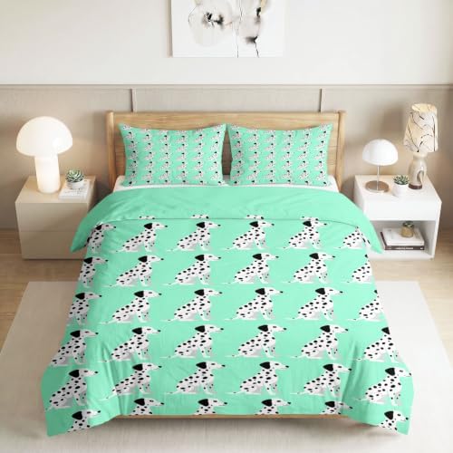 King Duvet Cover Set Soft Microfiber Animals Dalmatian