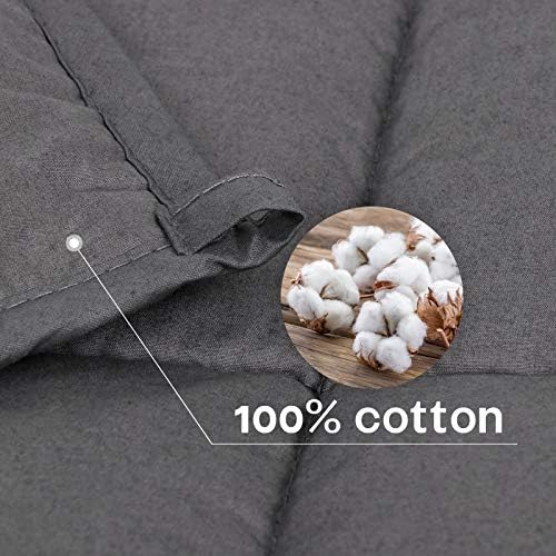 Nova Microdermabrasion Weighted Blanket (15 lbs, 48”x72” Grey) Cooling