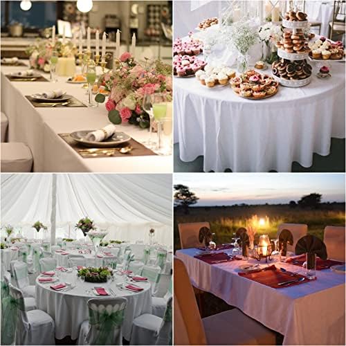 Fokitut 2 Pack Waterproof Round Tablecloth, 70 Inch, Stain Resistant
