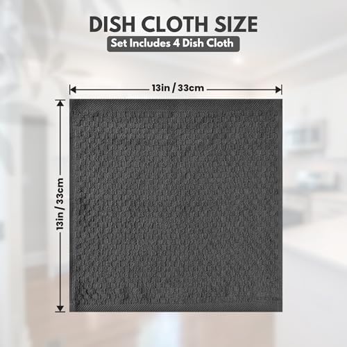 Infinitee Xclusives Kitchen Towels - 4 Pack - Cotton Dish Towel |12" x