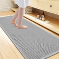 Smiry Waffle Bath Mat 60X24, Extra Soft Absorbent Bathroom Rugs, Light
