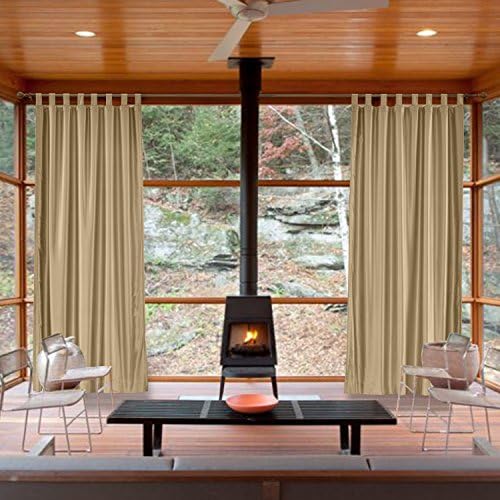 ChadMade Light Filtering Faux Silk Curtain for Living Room 96 Inches