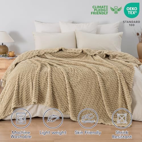 Luxury Ultra Soft Flannel Fleece Blanket King Size - 3D Jacquard