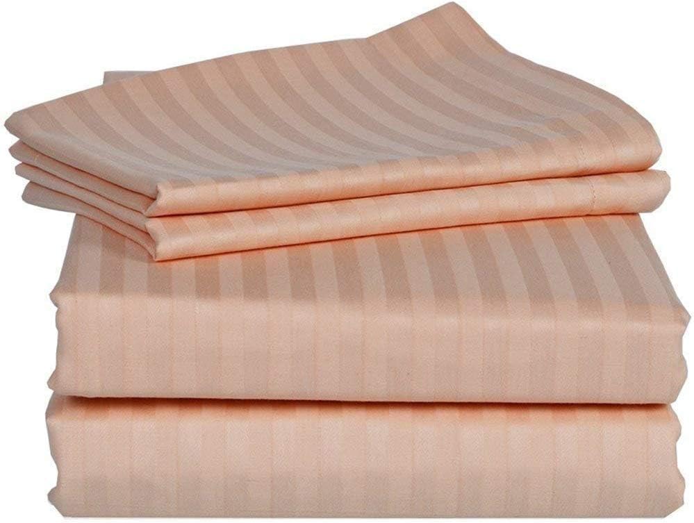 Pima Cotton Queen Size Sheet Set, 4Pc Bed Set, Soft & Breathable