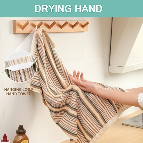 SALAS Premium Kitchen Dish Towels for Drying Dishes, Large Cotton