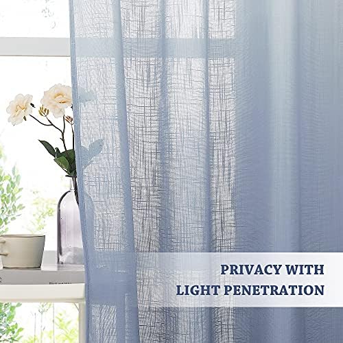 NICETOWN Semi Sheer Ombre Curtains 63 inch Length, Grommet Privacy
