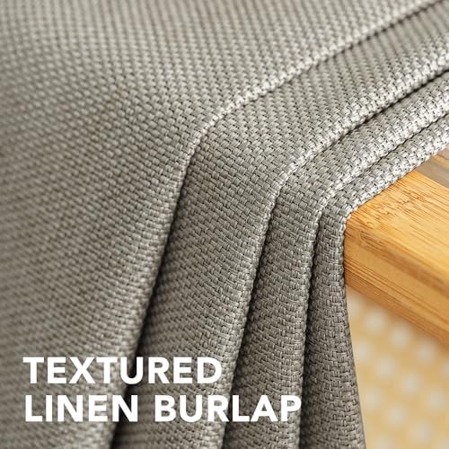 H.VERSAILTEX Linen Blackout Curtain 96 Inches Long for Bedroom/Living