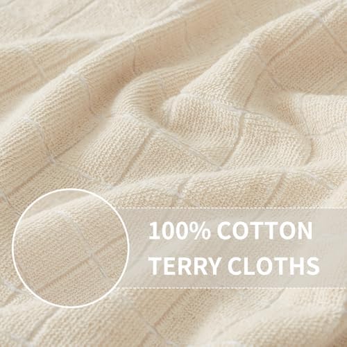 Kitinjoy 100% Cotton Terry Kitchen Dish Cloths, 12”x 12”, 8-Pack