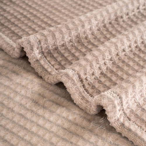 Oversized King Fleece Blanket 120x120 Inches, Seamless Soft Cozy 3D